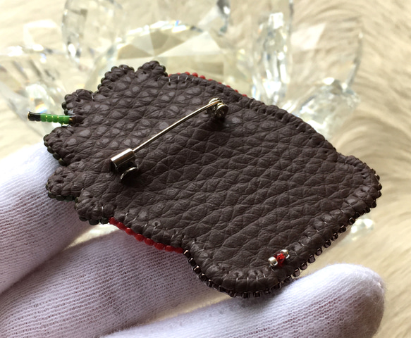 ビーズ刺繍 -ストロベリーチョコレート- strawberry chocolate 4枚目の画像