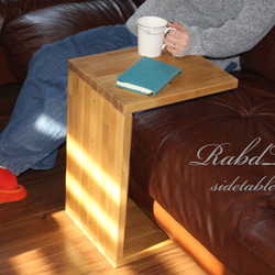 送料無料　サイドテーブル おしゃれ ウォルナット ミニテーブル 木製 コの字 テーブル ソファ ソファー ベッド 寝室 1枚目の画像