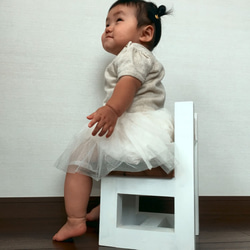 送料無料　子供用 椅子 ロー ウォルナットホワイト おしゃれ 木製 赤ちゃん イス いす  子供 チェア ベビーチェア 3枚目の画像