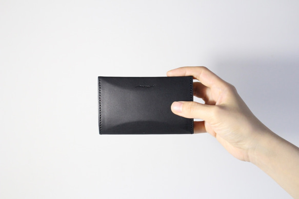 Card Case　- Black -　（名刺入れ カードケース 革小物） 1枚目の画像