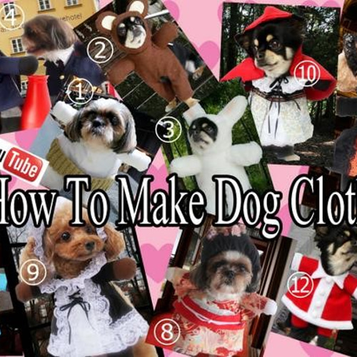 13種類の2足歩行風コスプレ撮影用 犬の服の型紙 【トイプーくるみ