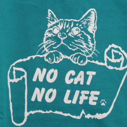 カスタマイズ半袖Ｔシャツ。トラ猫　ＮＯ　ＣＡＴ、ＮＯ　ＬＩＦＥ！　XLサイズ以下 3枚目の画像