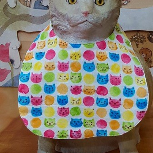 ゆきそら様専用 猫柄スタイ ヨダレかけ