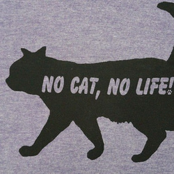 《N様受注品》NO CAT NO LIFE！プルオーバーパーカー　杢ラベンダー　Ｓサイズ 4枚目の画像