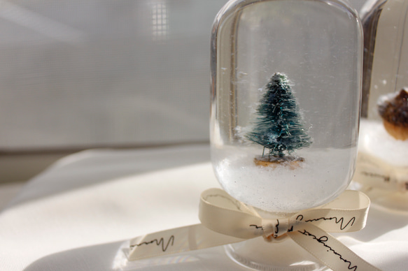 會下雪的聖誕水晶球（2color)/浮游花標本 第7張的照片