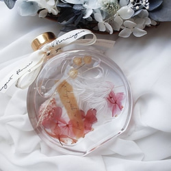 【免費客製】玫瑰石英-浮游花標本 / 聖誕節禮物 第4張的照片