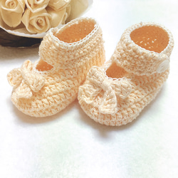 赤ちゃんへの贈り物・出産祝い　オーガニックコットンベビーシューズ・ベビー靴 2枚目の画像