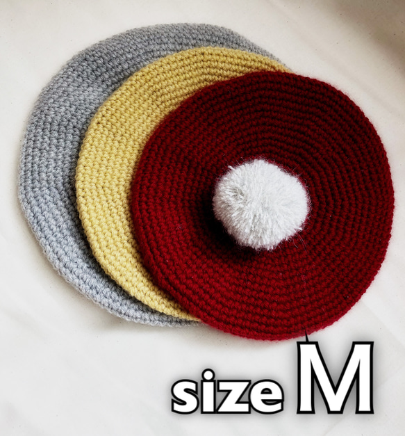 ニットベレー帽 Mサイズ 1枚目の画像