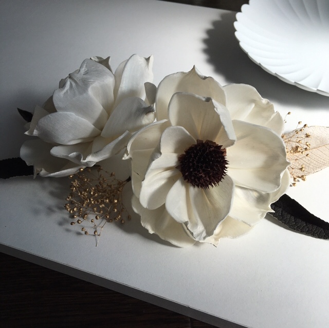 アネモネ　ヘッドドレス　造花　プリザーブドフラワー　ドライフラワー　結婚式　ウェディング　卒業式　白無垢　着物　和装　袴 5,235円