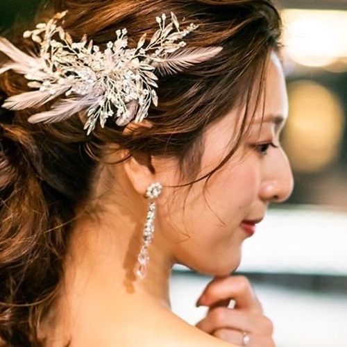 ヘッドドレス成人式 結婚式75 ヘッドドレス【ホワイトフラワー】 通信販売ブライダル