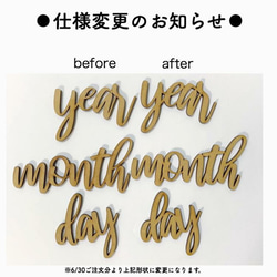 【16点set】 マンスリーカード 木製 days years month マンスリーフォト バースデー 4枚目の画像