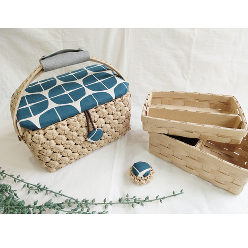 さくら様オーダーゴミ箱、ピクニックかご完成品