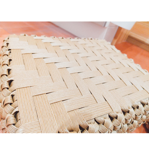 オリジナルサイズオーダー 花結び 収納かご 〖クラフトバンド〗洗面所