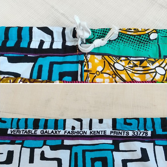アフリカ布スカート半円装飾【ピカリ】 3枚目の画像