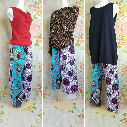 【のんの】アフリカン　ペグパンツ　ハンドメイド 2点 アフリカンパンツ（その他パンツ）｜MOTO（モト）のファッション