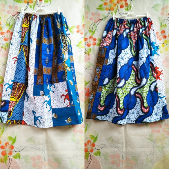 アフリカ布スカート 1枚目の画像
