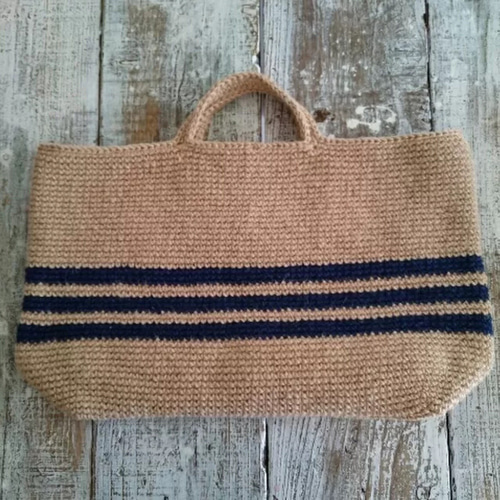 麻ひものボーダーかごバッグLLL size かごバッグ clover 通販 5442142