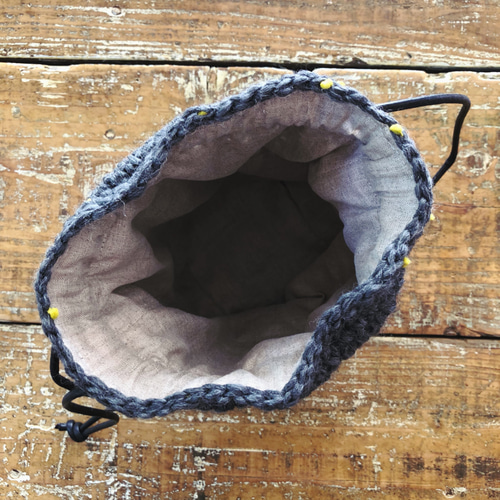 LABUBU 巾着 グレー Konjac Ball Bag 巾着ポーチ リネンライトグレーM 巾着袋 becarre 通販 18352849