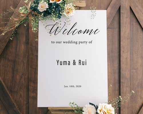 ♥Weddingウエルカムボードオーダー始めました‼ ✧ウェルカムボード✧ セミオーダーGroom&Bride 結婚式 A4,A3,A2