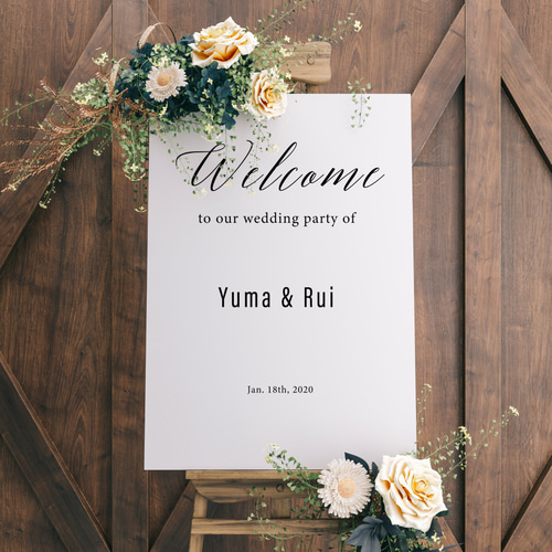 結婚式のウエルカムボードに♡ ウェルカムボード｜wave｜結婚式 ウェルカムボード HAPILY 通販