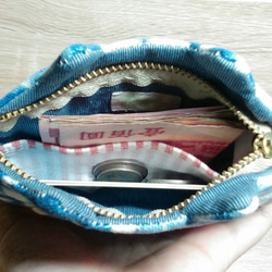 手繡貓頭錢包--藍色漩渦 第6張的照片