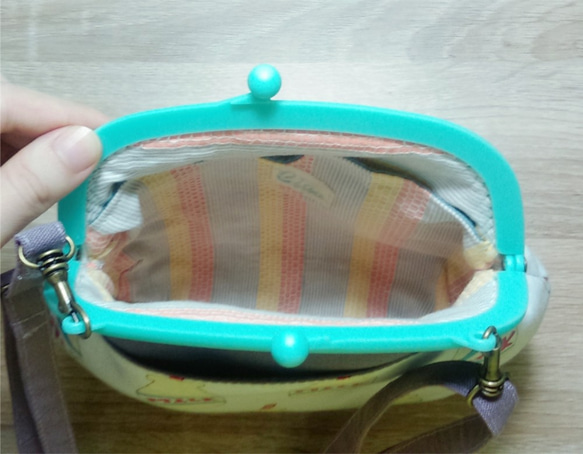 2wayファインミルクプラスチックゴールドバッグ（調節可能なクロスストラップ付き） 5枚目の画像
