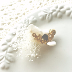 紫陽花ローズ＆かすみ草bijou ear cuff 3枚目の画像