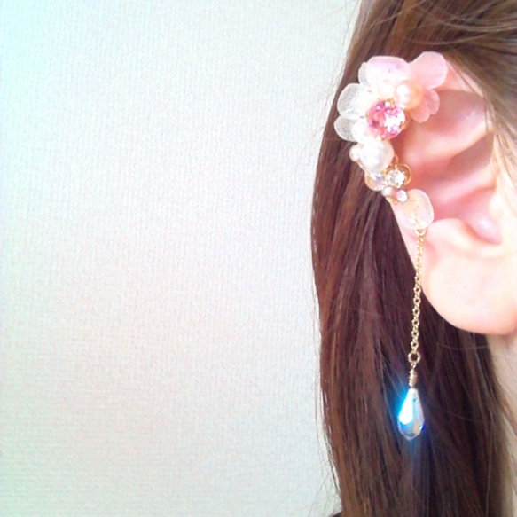 renewal紫陽花サンキャッチャーear cuff 1枚目の画像