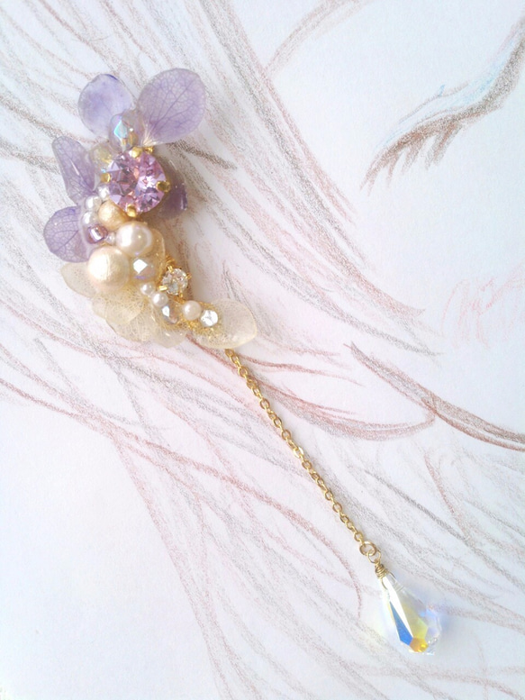 renewal紫陽花サンキャッチャーear cuff 4枚目の画像