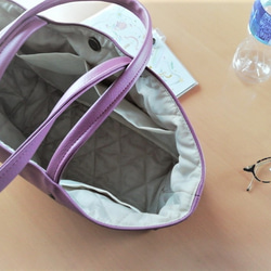 スモーキープラムのミニ横長シンプルトートバッグ「Creema限定」 6枚目の画像