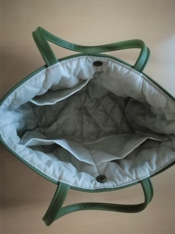 エバーグリーンのふわりトートバッグ「Creema限定」 3枚目の画像