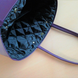 パープル色のA4対応シンプルトートバッグ「Creema限定」 4枚目の画像