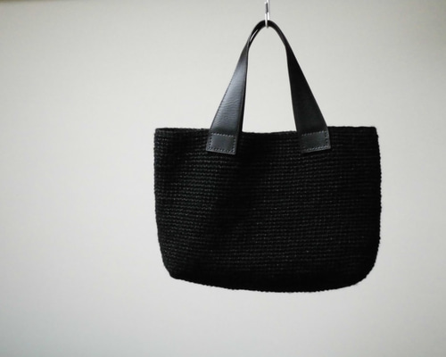 黒ジュート（麻）のトートバッグ トートバッグ asa 通販 1945163