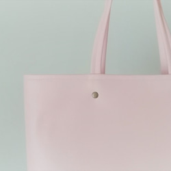 桜ピンクのA4対応シンプルトートバッグ「Creema限定」 2枚目の画像