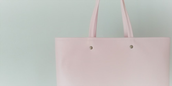 桜ピンクのA4対応シンプルトートバッグ「Creema限定」 2枚目の画像