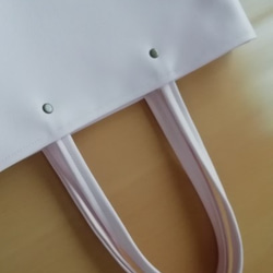 桜ピンクのA4対応シンプルトートバッグ「Creema限定」 4枚目の画像