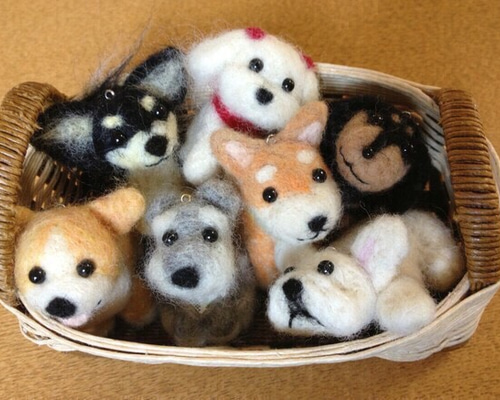 オーダーメイドの愛犬のストラップ 羊毛フェルト tetomama 通販