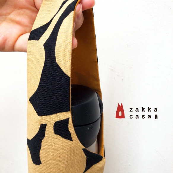 現貨 / Zakka CASA 日本京都 黃色圓點 水壺袋/雨傘袋/輕便外出提袋 第3張的照片