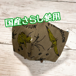 ★在庫処分セール★立体マスク(さらし)　Ｍ【恐竜】 1枚目の画像