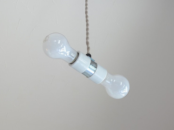 陶器ツインソケット ペンダントランプ 吊り下げ2灯式ライト アンティークヴィンテージデザイン照明 2枚目の画像