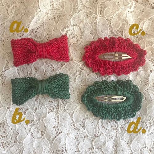 クリスマス☆ヘアゴム&パッチンピンセット クリスマス☆ヘアゴム&パッチンピンセット