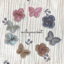 1つ)雪の結晶 クリップ】パール フラワー 刺繍 ヘアピン ヘア
