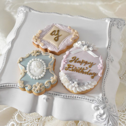 新作☆プレゼントにオススメ☆人気のアイシングクッキー３枚セット 2枚目の画像