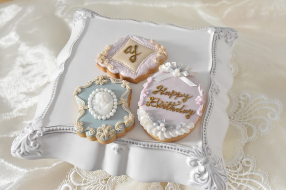 新作☆プレゼントにオススメ☆人気のアイシングクッキー３枚セット 2枚目の画像