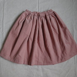 【裏地有】90～150☆コーデュロイのシンプルギャザースカート 8枚目の画像