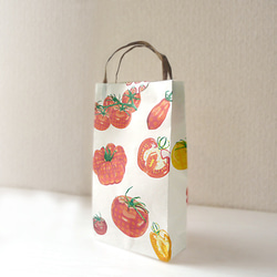 トマトい〜っぱい紙袋・マチ付き／ラッピング袋セット♪ 4枚目の画像