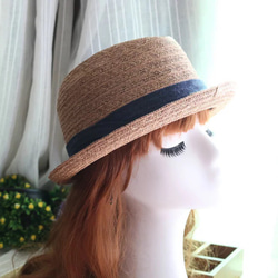 夏 新しいデザイン 不規則形の帽子の頂 超軽量の麦わら帽子[h019] 1枚目の画像