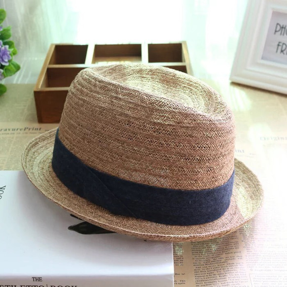 夏 新しいデザイン 不規則形の帽子の頂 超軽量の麦わら帽子[h019] 2枚目の画像