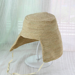 かわいいスタイル 自然素材の麦わら帽子[h020] 5枚目の画像