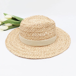 夏の爽やかなスタイル 大人用 麦わら帽子[h028] 3枚目の画像